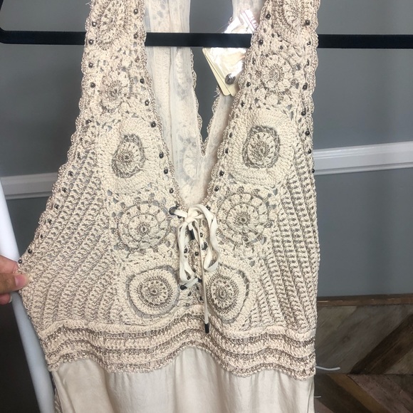 Haute hippie sleeveless crotchet/bedded Dress - Picture 2 of 8